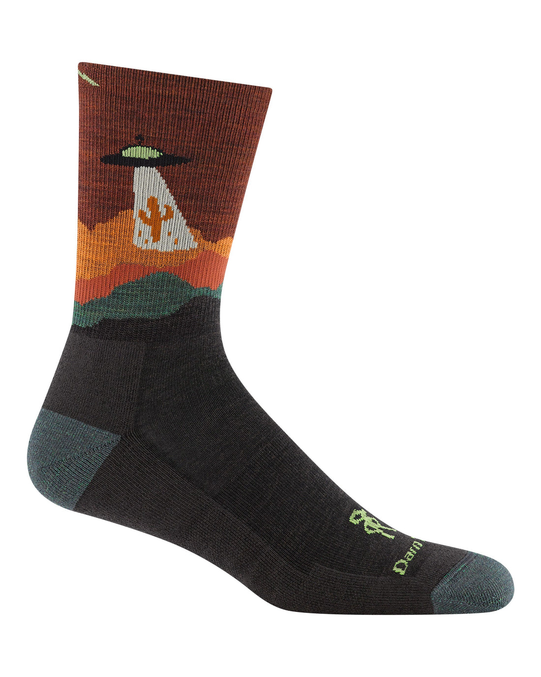 Spaced Out Micro Crew Lightweight Socks Mens - Walnut