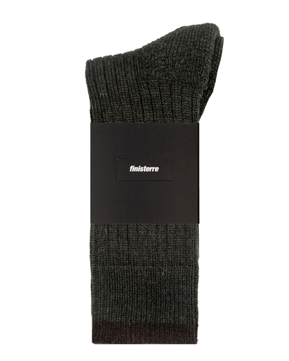 Bosun Sock - Olive Nep/Chestnut