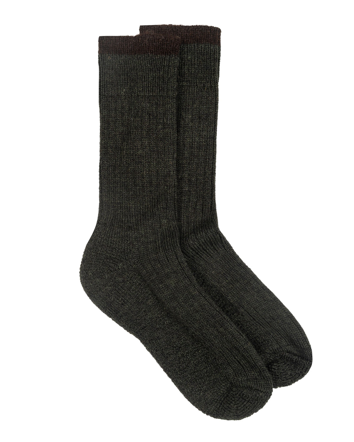 Bosun Sock - Olive Nep/Chestnut