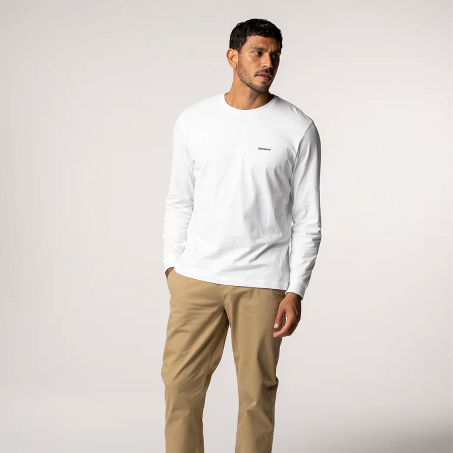 Harlyn Logo LS Tee Mens - White