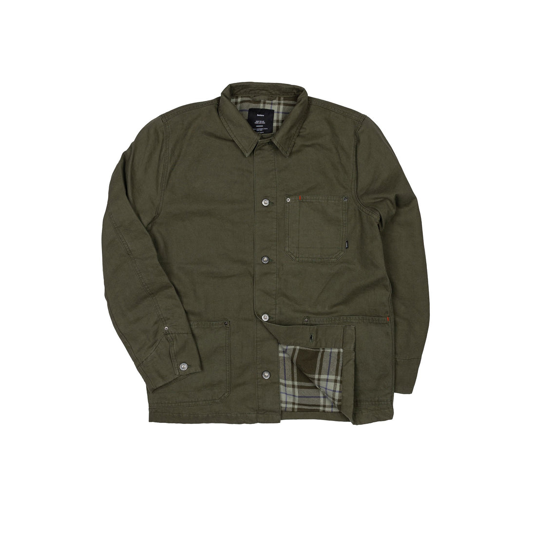 Basset Flannel Lined Jacket Mens - Olive