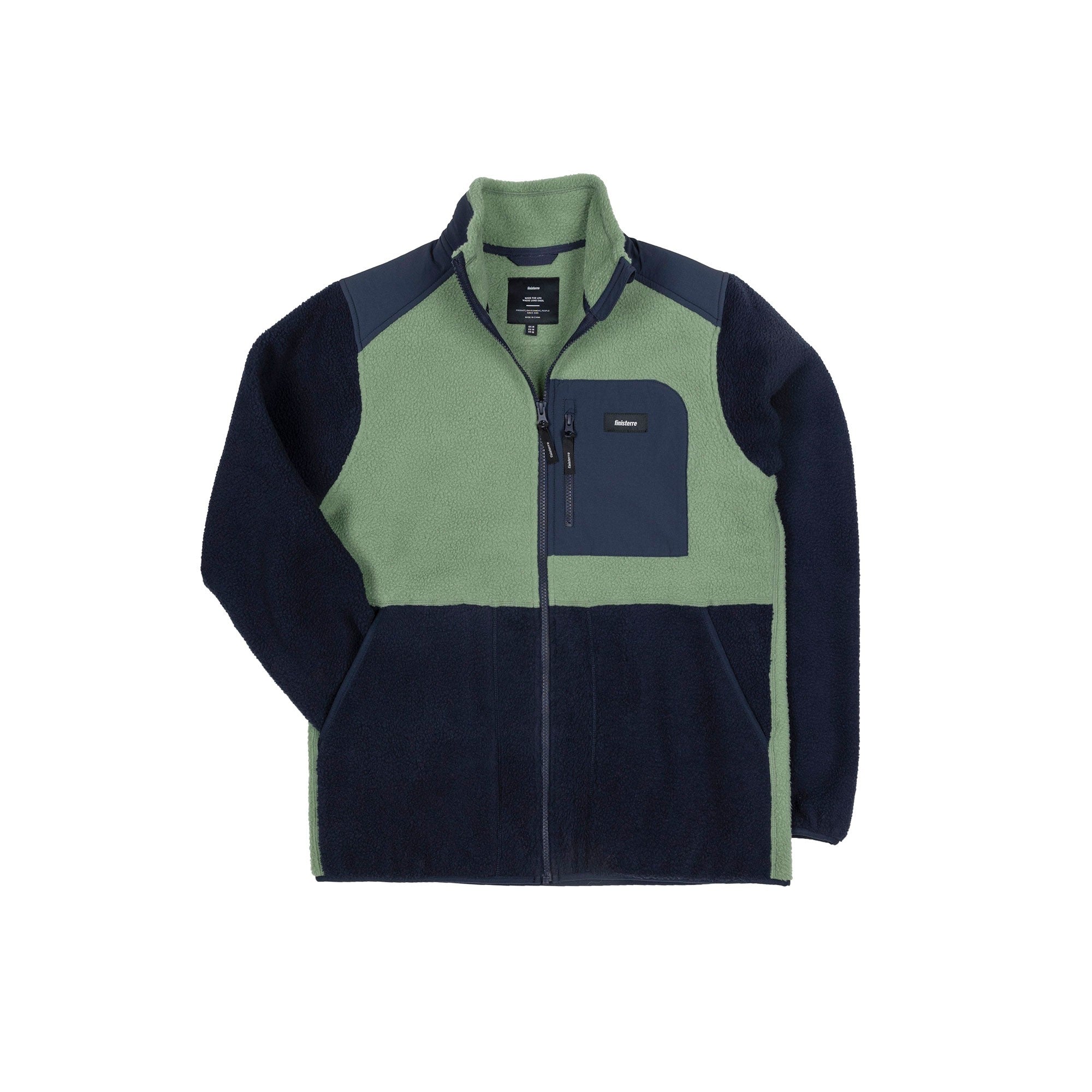 Bolster Fleece Full Zip Mens - Navy/Wild Sage