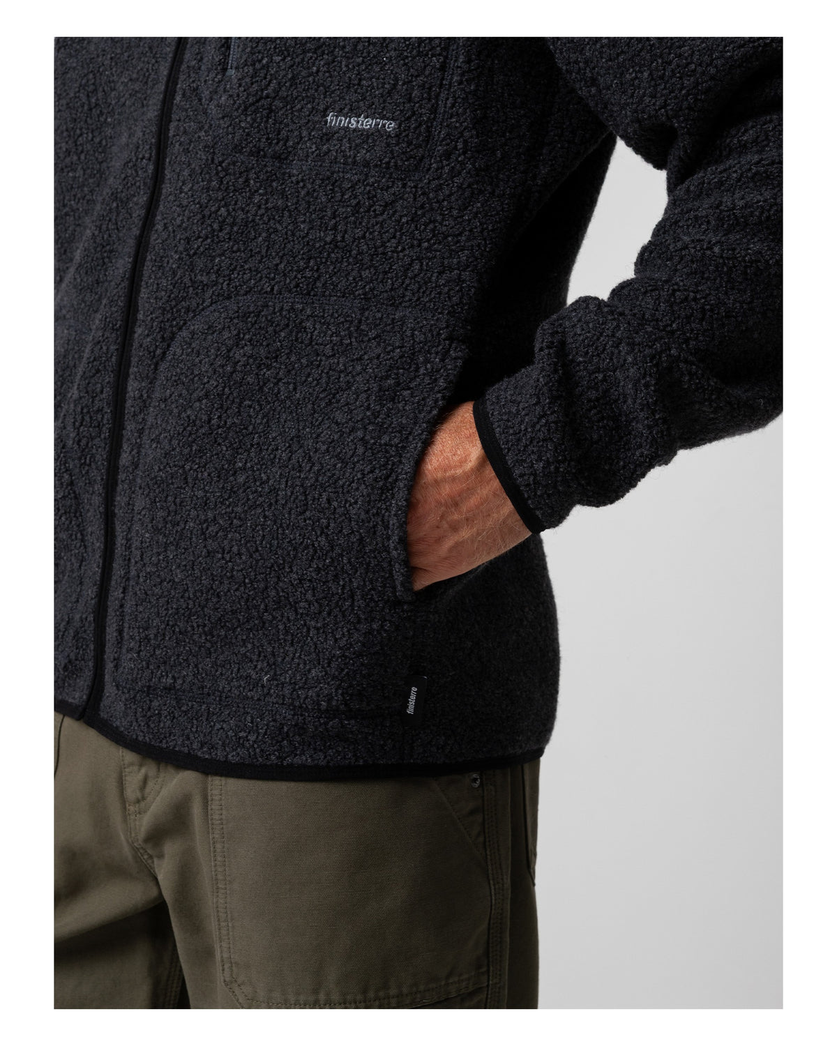 Portell Wool Fleece Jacket Mens - Slate