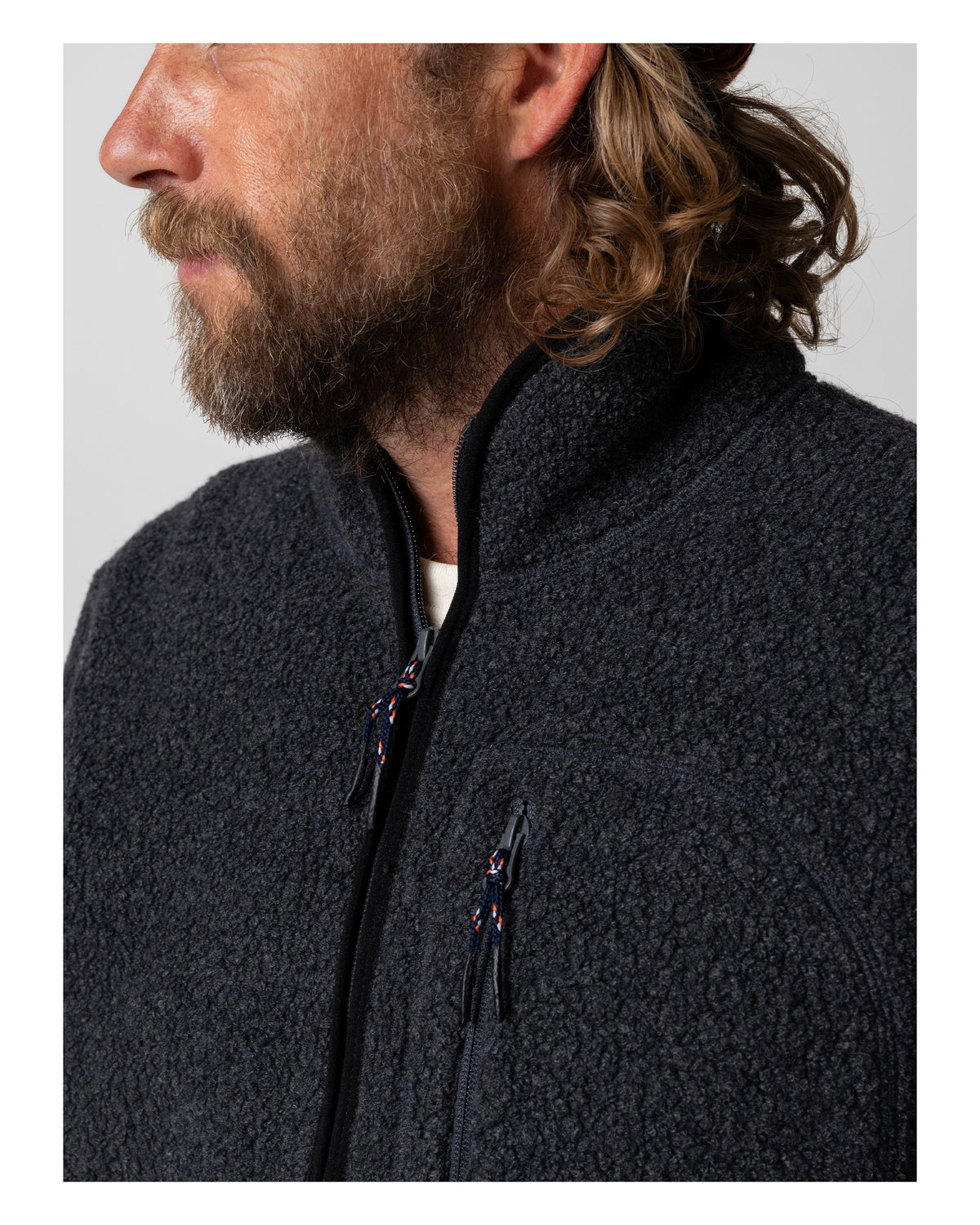 Portell Wool Fleece Jacket Mens - Slate