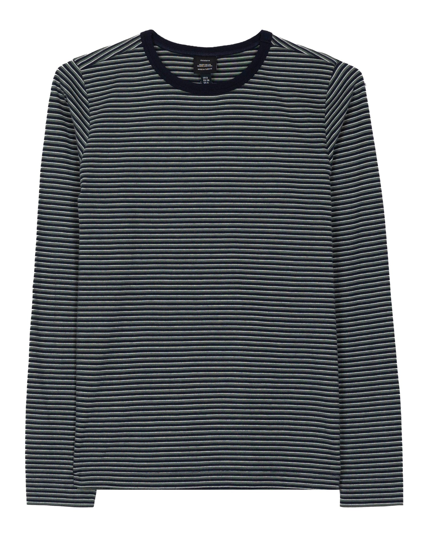 Eldon Stripe LS Tee Womens - Sailboat Green/Ecru/Navy