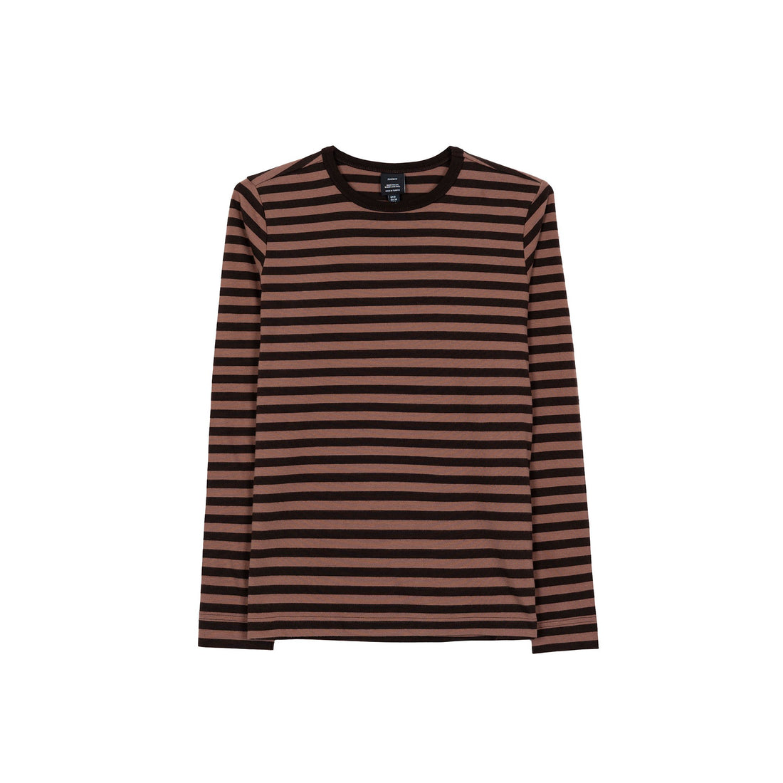 Eldon LS Stripe T-Shirt Womens - Burnt Umber/Cherry Bark