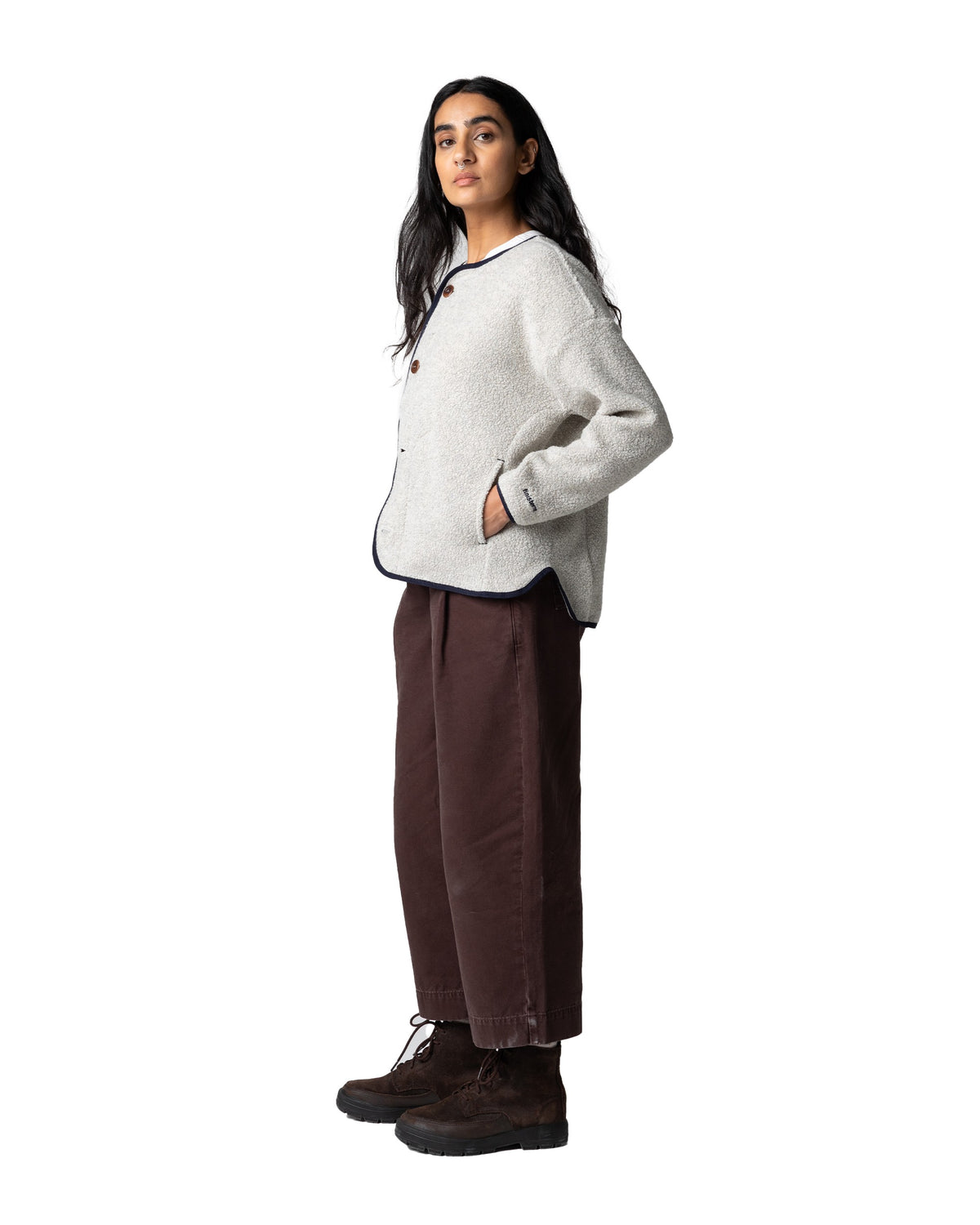 Elowen Button Through Cardigan Womens - Dove Grey