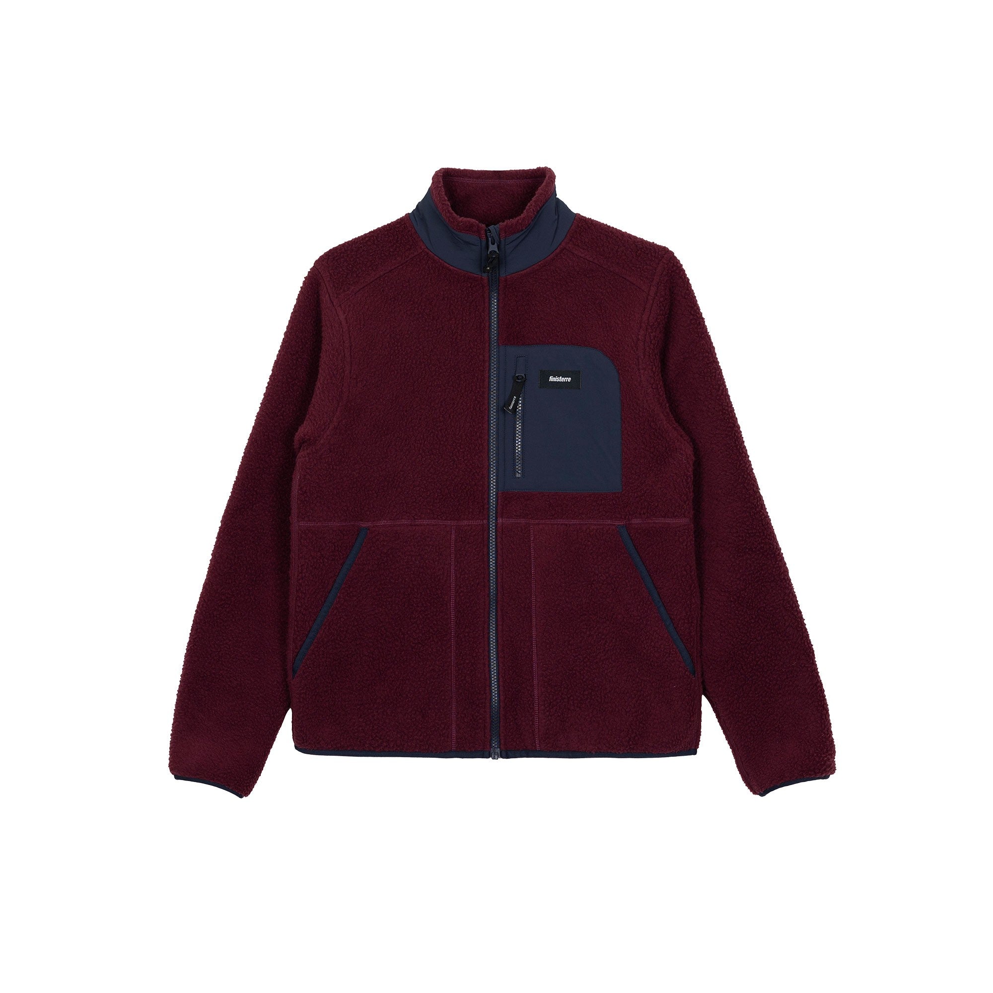 Bolster Fleece Full Zip Jacket Womens - Plum/Navy
