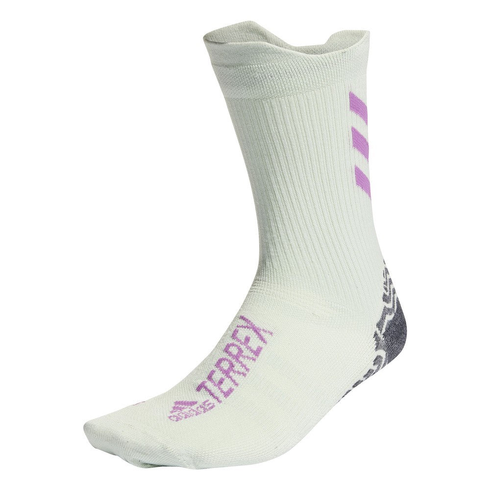 Trx Trail Traxion Crew Sock - Linen Green/Semi Pulse Lilac