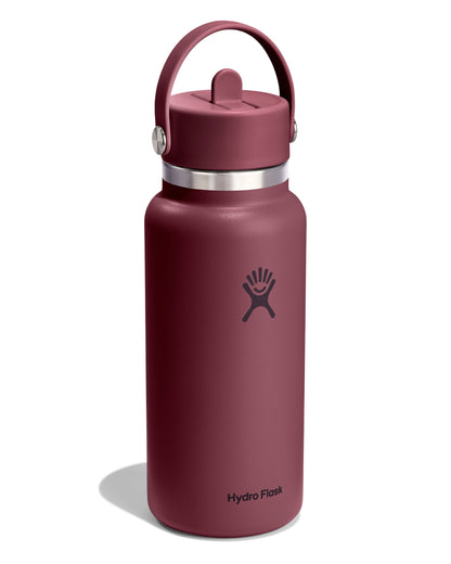 32oz Wide Flex Straw Cap - Burgundy