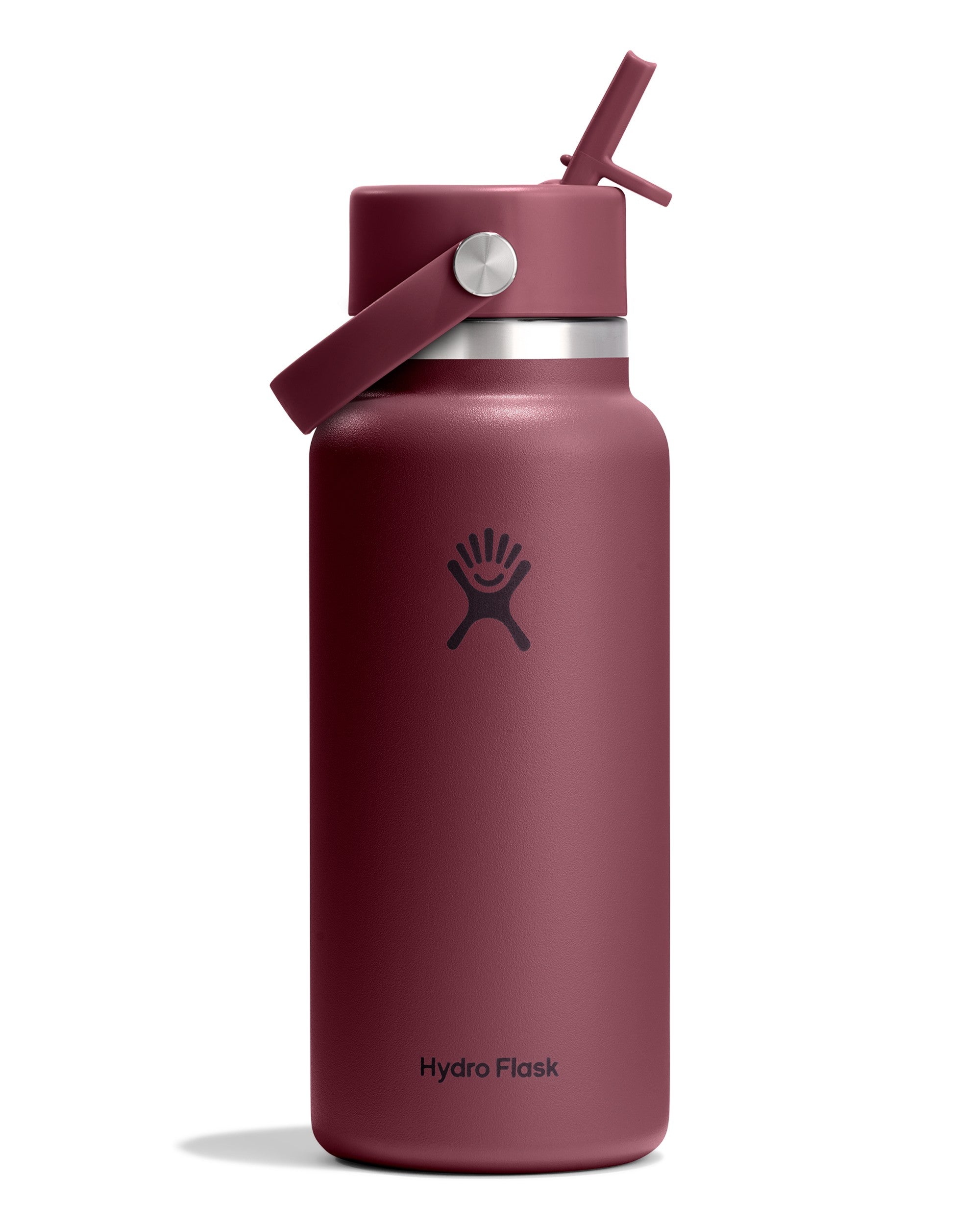 32oz Wide Flex Straw Cap - Burgundy