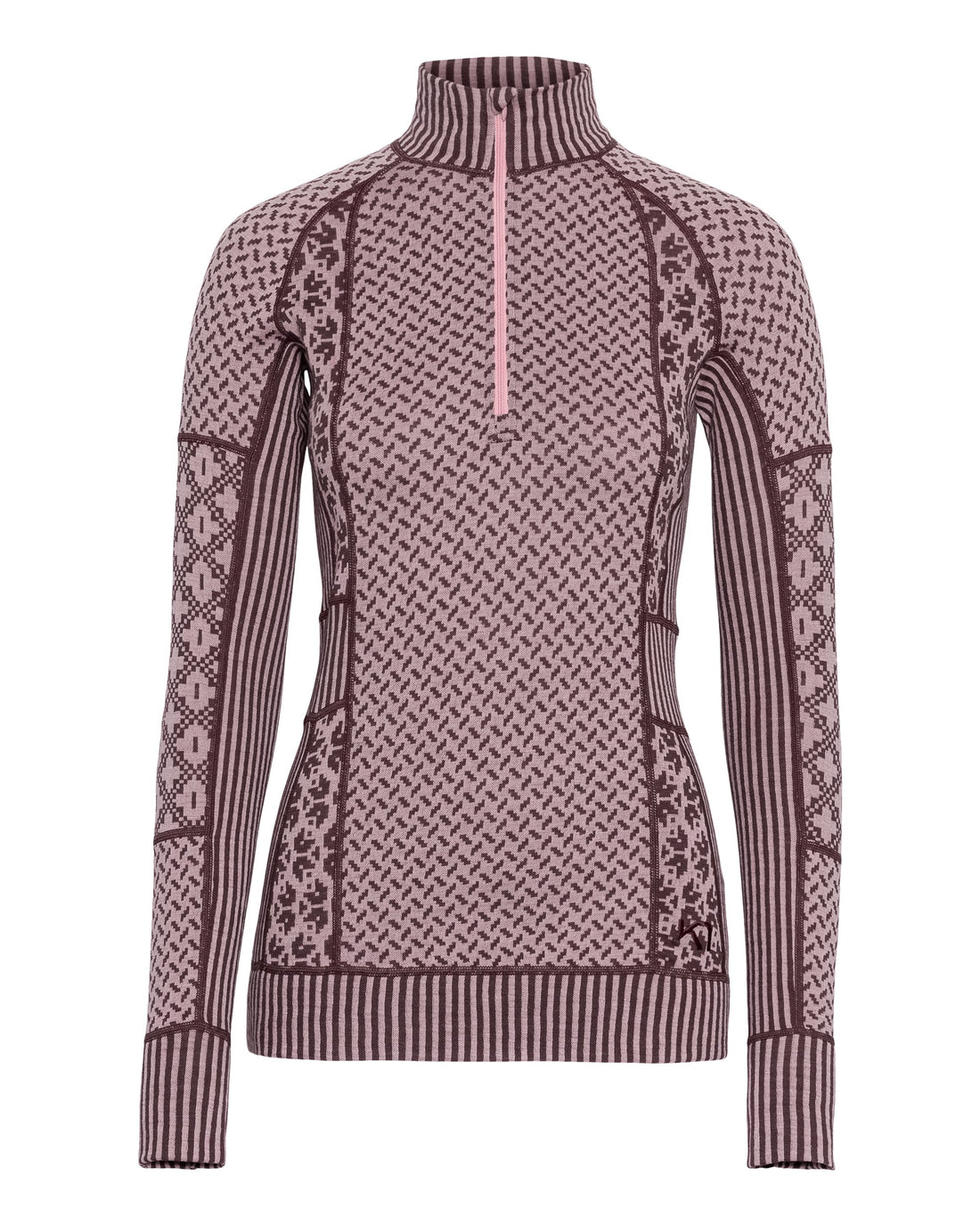 Smekker Half Zip Base Layer Womens - Cocoa Powder