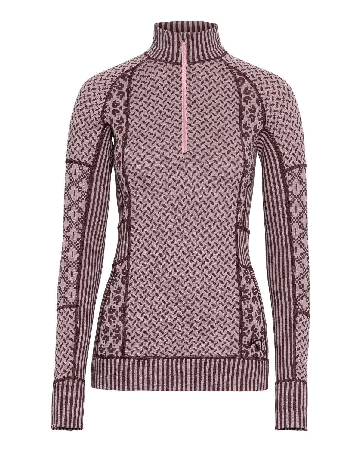 Smekker Half Zip Base Layer Womens - Cocoa Powder