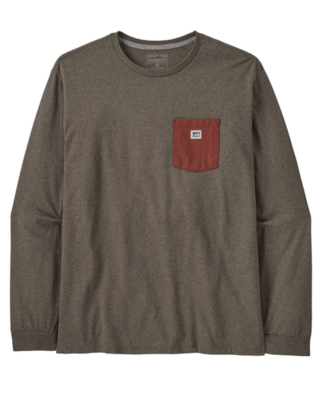 PATAGONIA - L/S Shop Sticker Pocket Responsibili-Tee - Marlow Brown