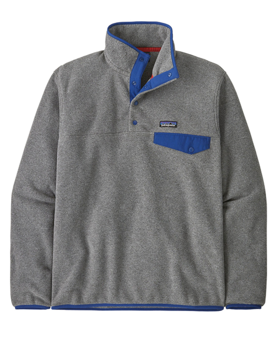 Patagonia Lw Synch Snap-T P/O - Nickel W/Clement Blue