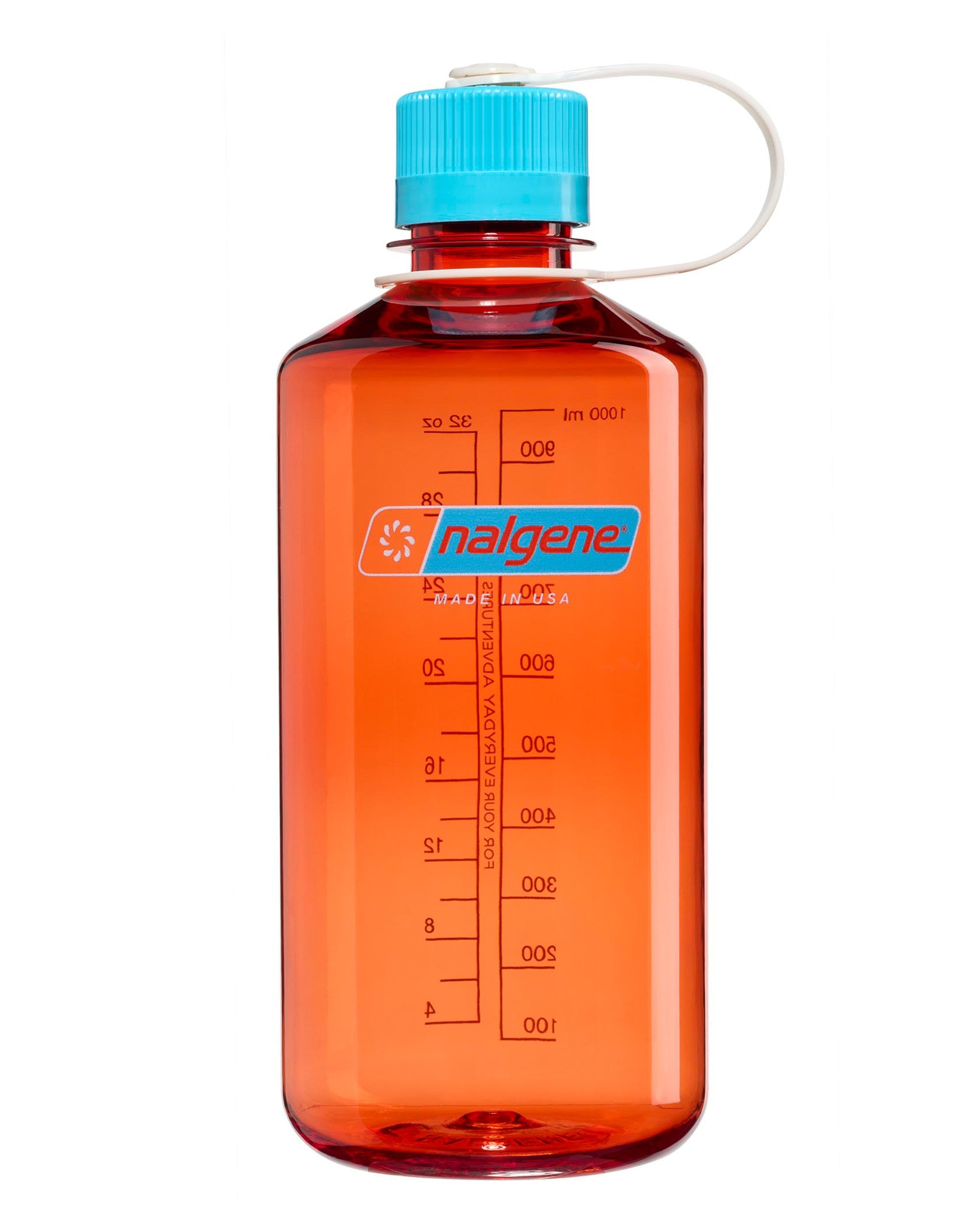 Narrow Mouth 1L Tritan Sustain - Flame - Blue Atoll Cap