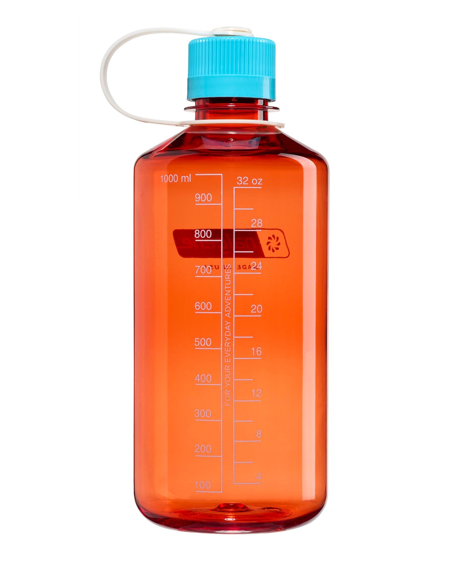 Narrow Mouth 1L Tritan Sustain - Flame - Blue Atoll Cap