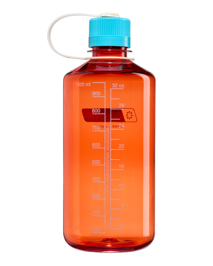 Narrow Mouth 1L Tritan Sustain - Flame - Blue Atoll Cap