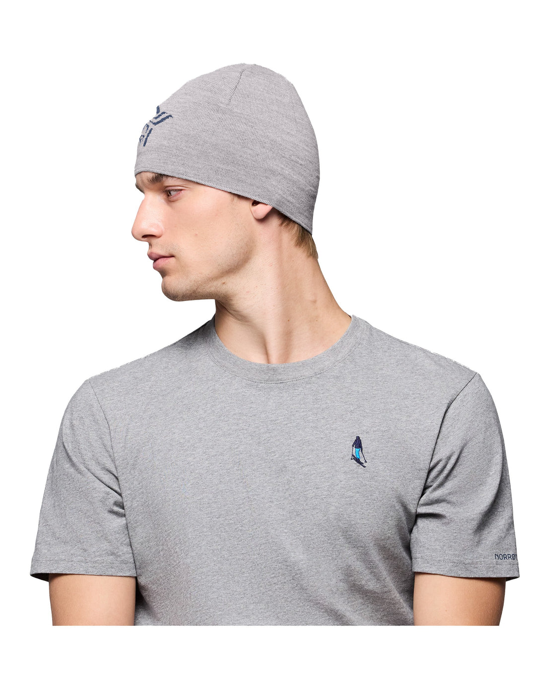 /29 Light Merinoull Logo Beanie - Grey Melange