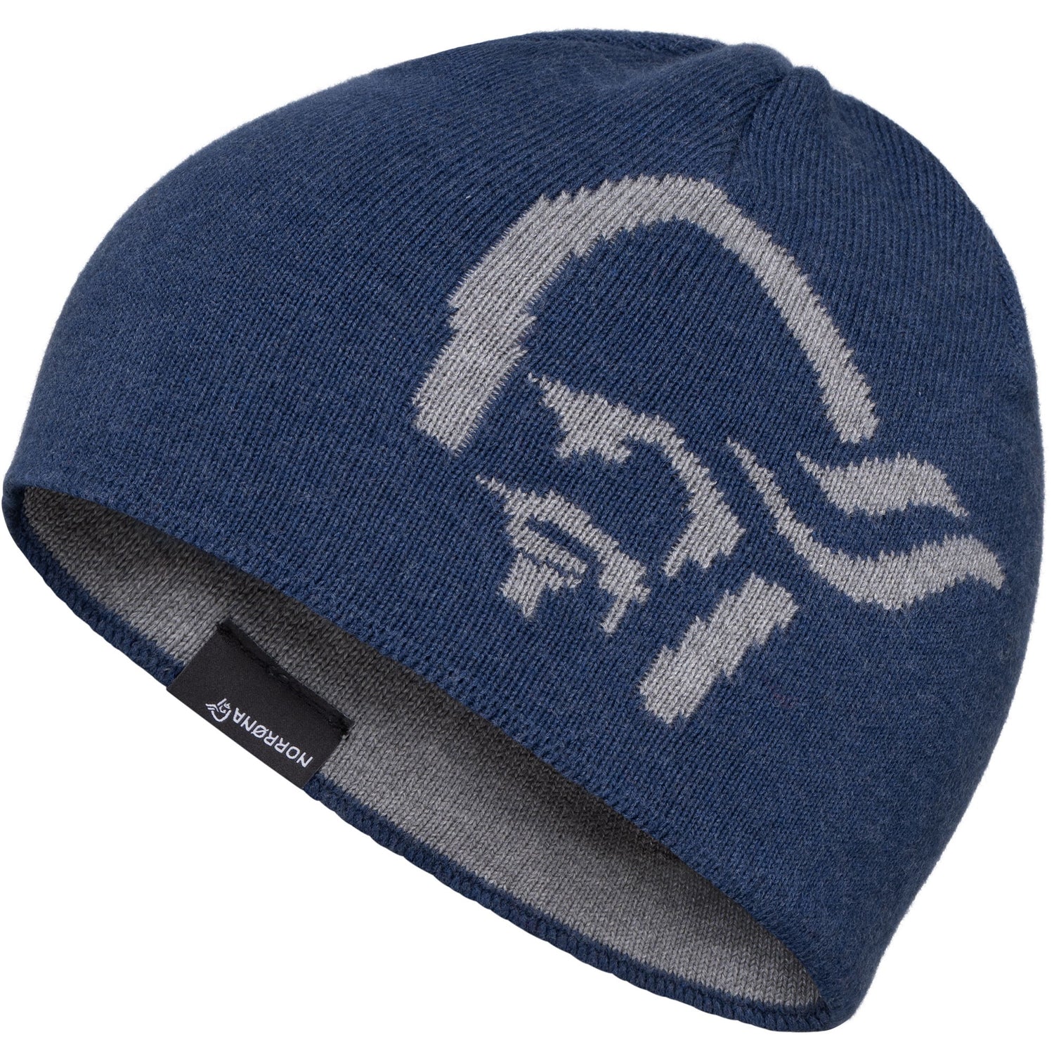 29 Mid Cotton Logo Beanie - Indigo Night Melange