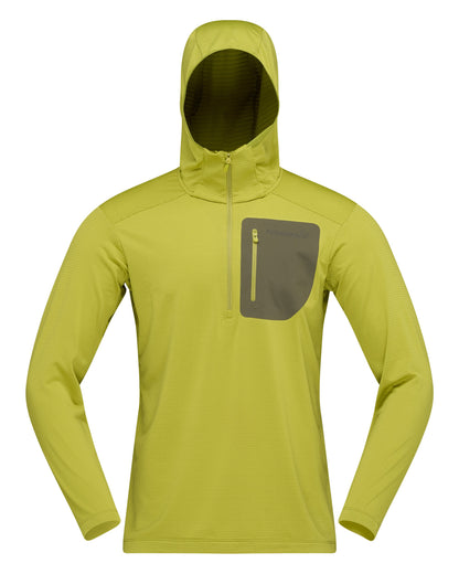 Falketind Warm1 Hood Mens - Golden Lime/Olive Night