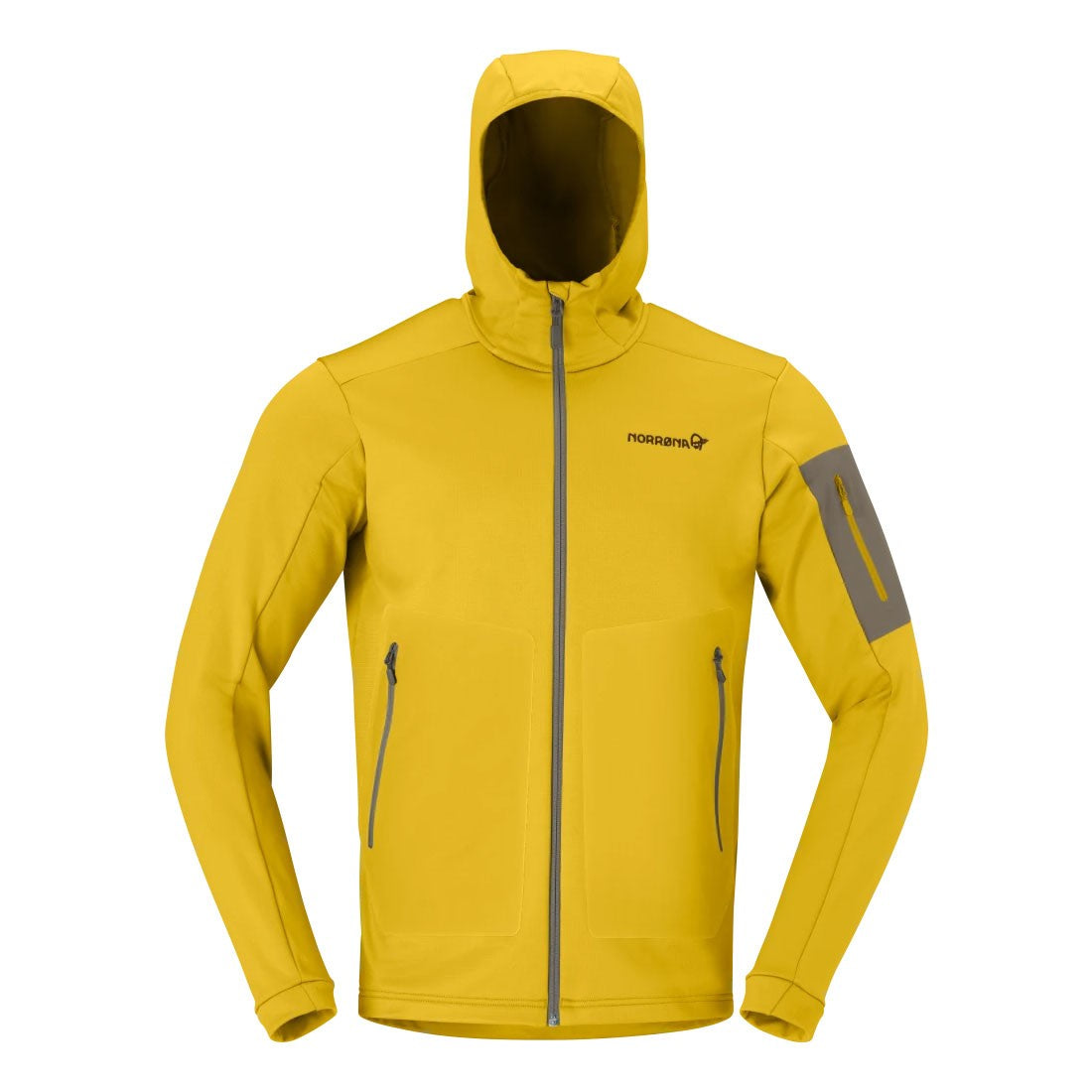 Falketind Warm2 Stretch Hood Mens - Golden Palm