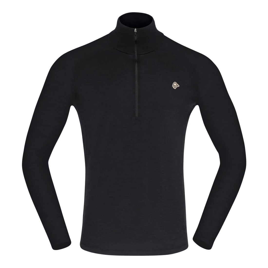 Femund PureUll Zip Neck Mens - Caviar Black