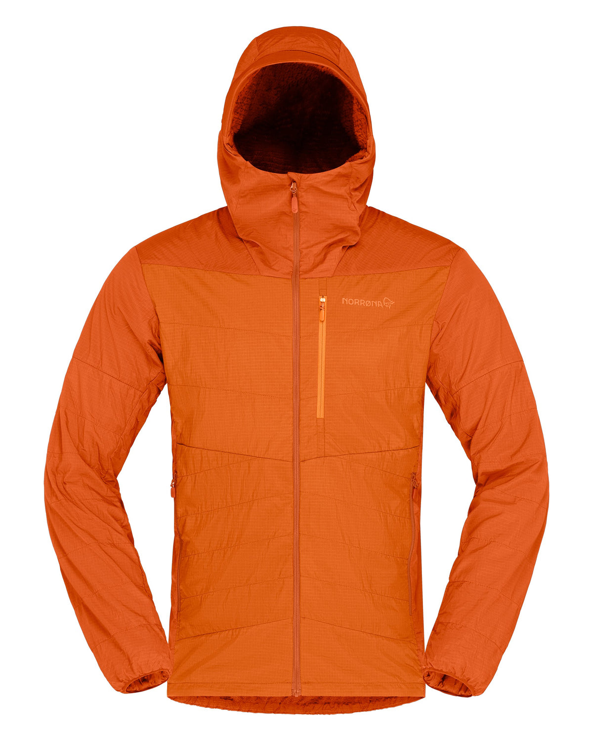 Lyngen Thermo100 Active Zip Hood Mens - Gold Flame