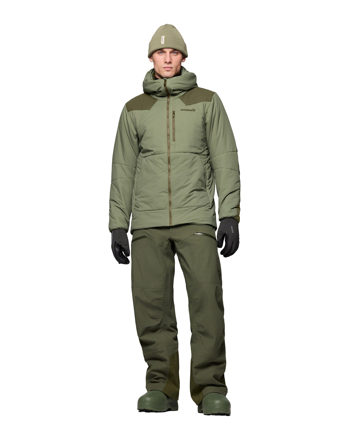 Tamok Thermo80 Zip Hood Mens - Olive Night/Deep Lichen Green