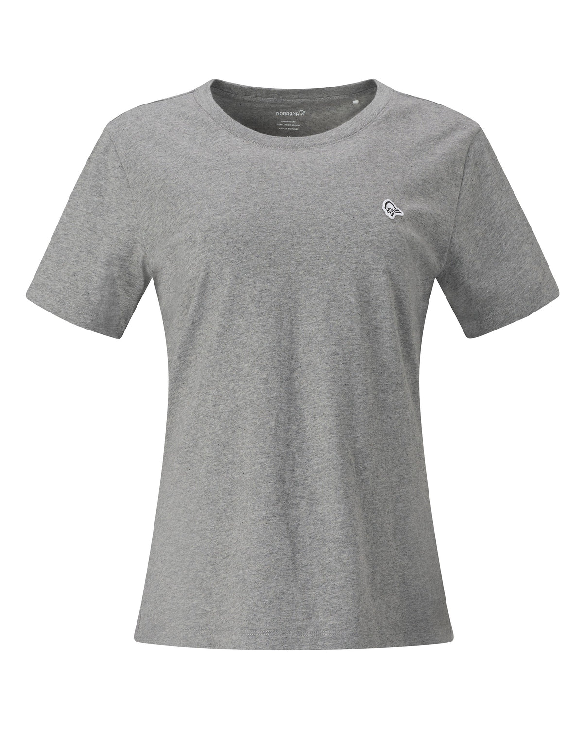 /29 Cotton Viking Patch T-Shirt Womens - Grey Melange