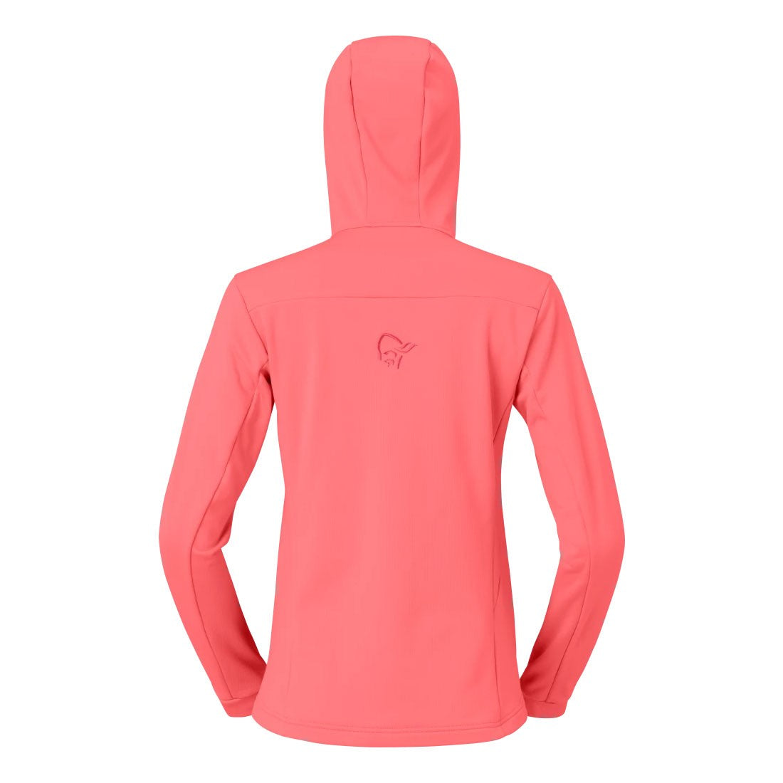Falketind Warm2 Stretch Hood Womens - Calypso Coral/Beluga