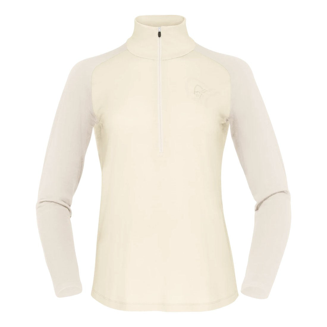 Femund PureUll Zip Neck Womens - Whisper White