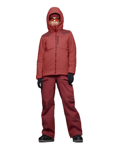 Tamok Thermo80 Zip Hood Womens - Cowhide/Port