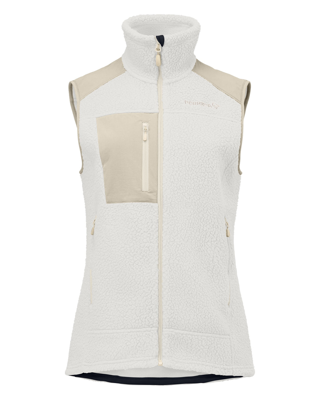 Trollveggen Warm3 Vest Womens - Whisper White/Oatmeal