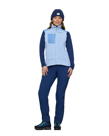 Trollveggen Warm3 Vest Womens - Cashmere Blue/Allure