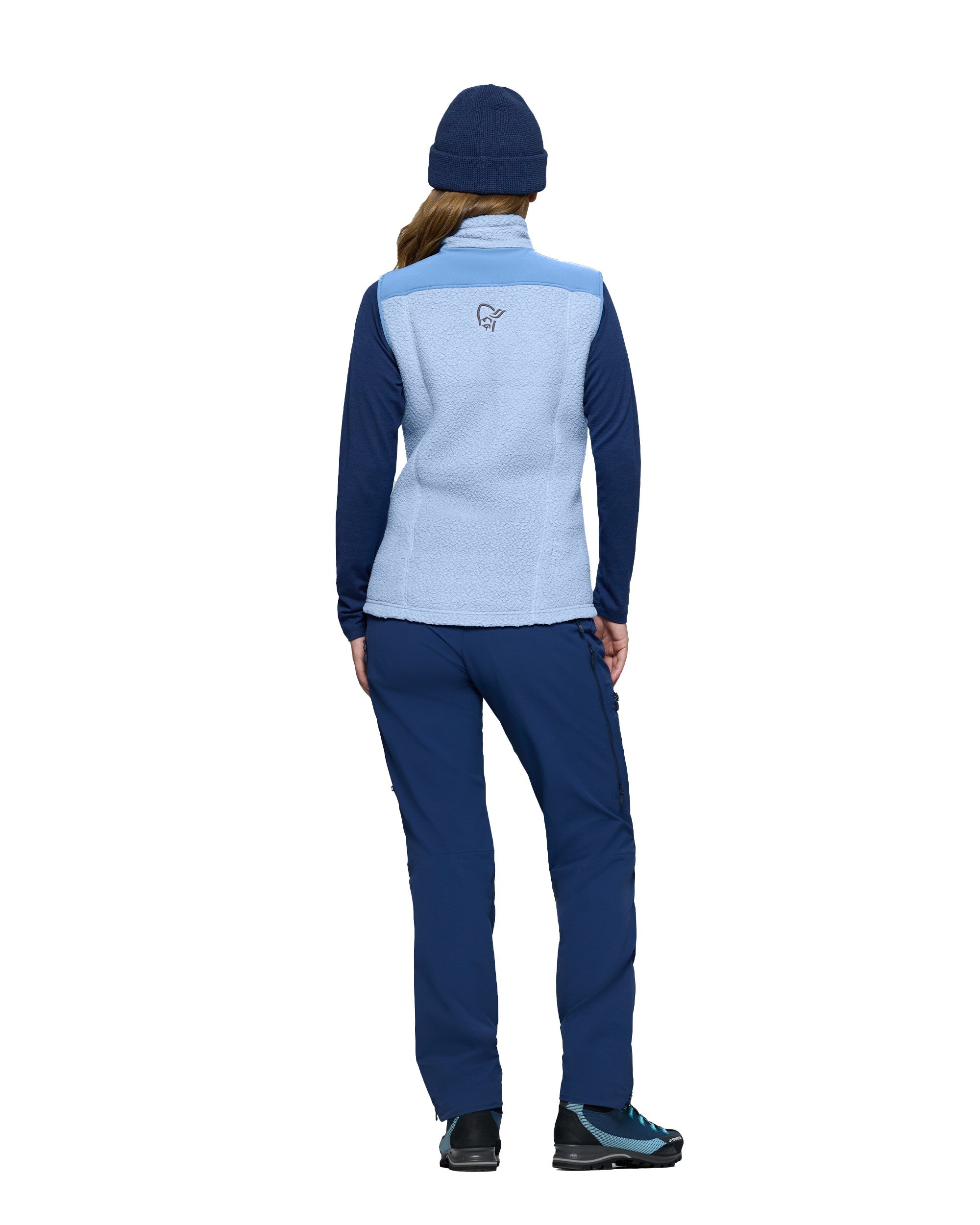 Trollveggen Warm3 Vest Womens - Cashmere Blue/Allure