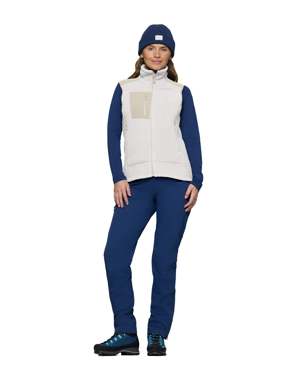 Trollveggen Warm3 Vest Womens - Whisper White/Oatmeal
