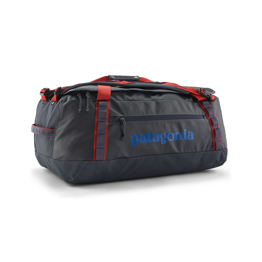 Black Hole Duffel 55L - Smolder Blue With Amanita Red