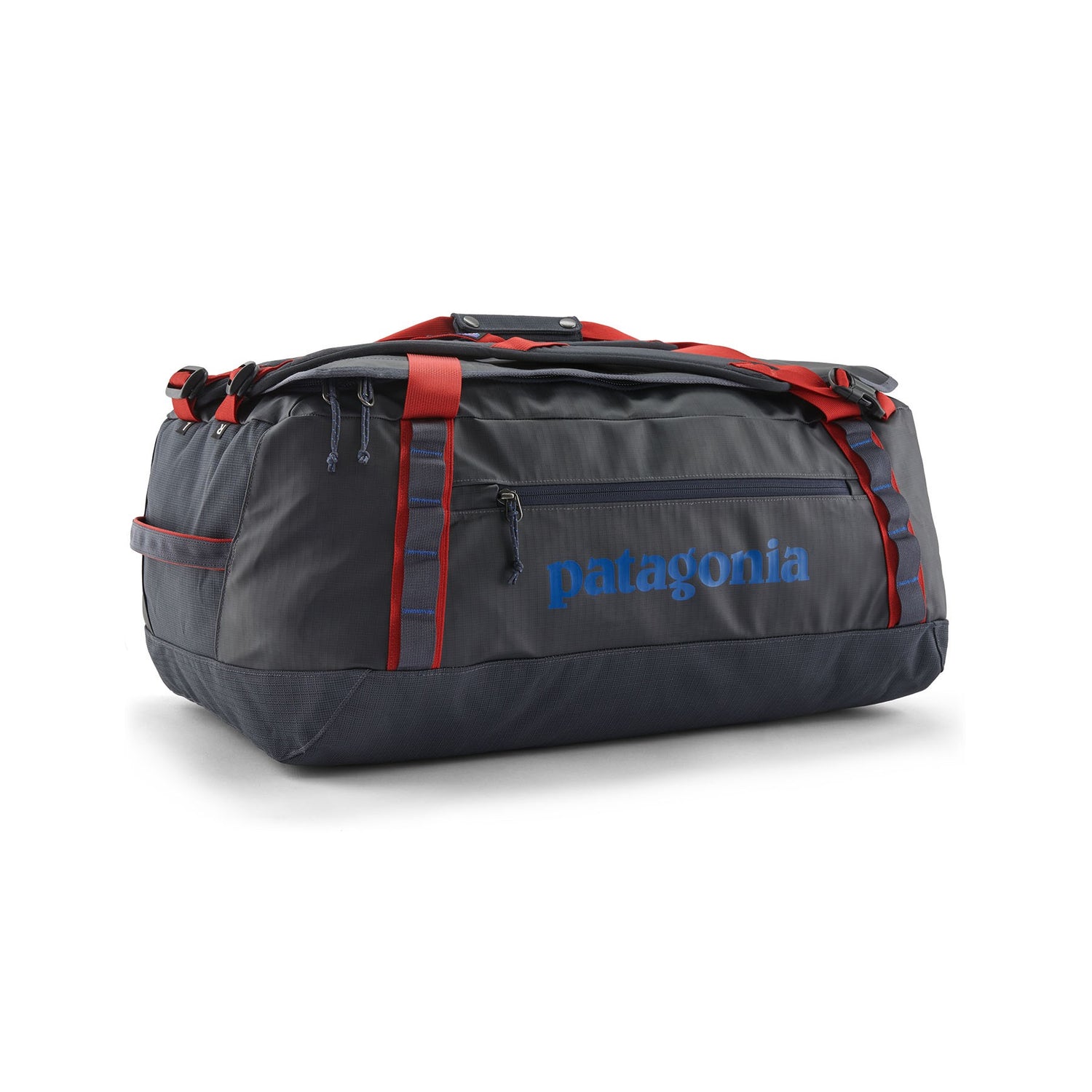 Black Hole Duffel 55L - Smolder Blue With Amanita Red