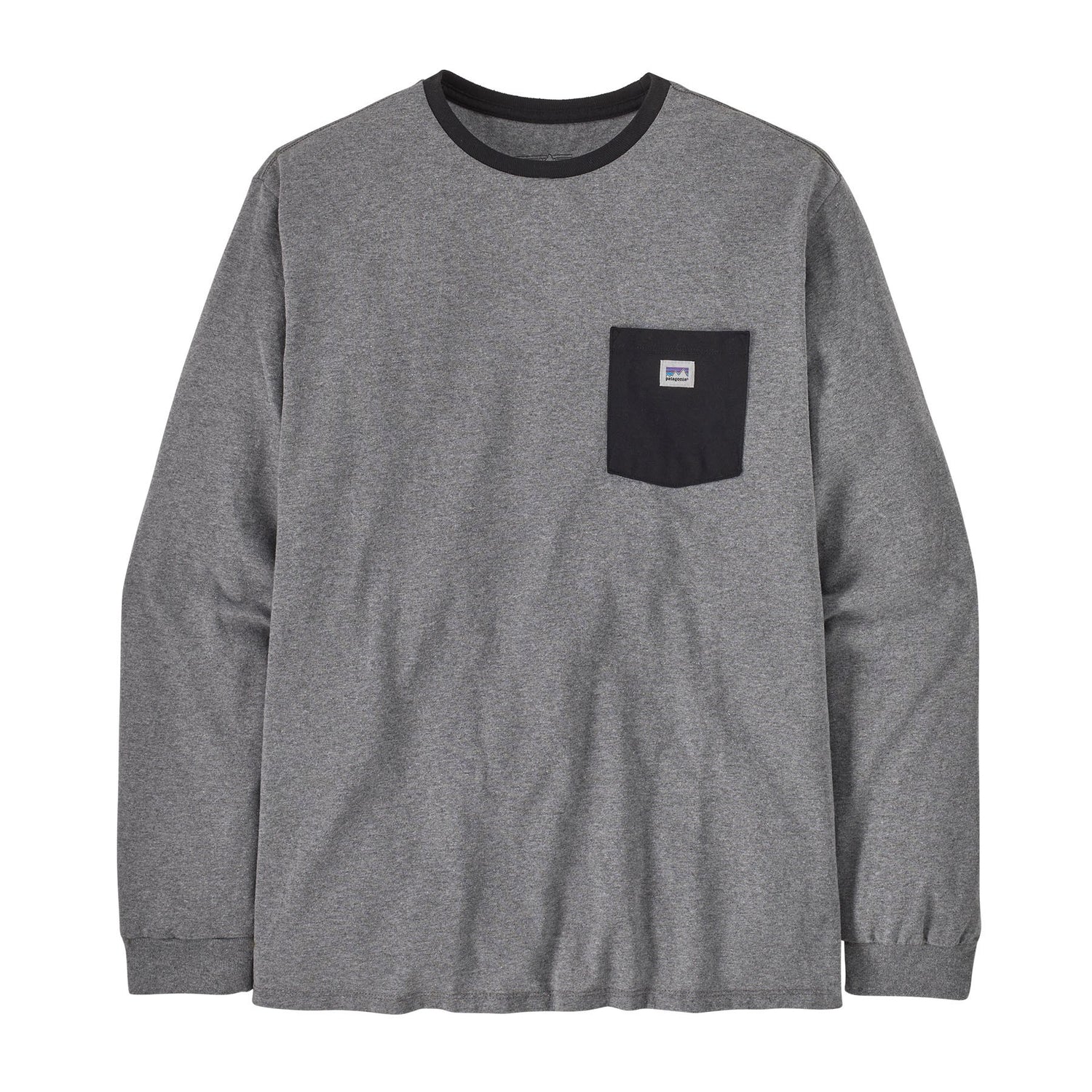 Long Sleeve Shop Sticker Pocket Responsibili-Tee - Gravel Heather