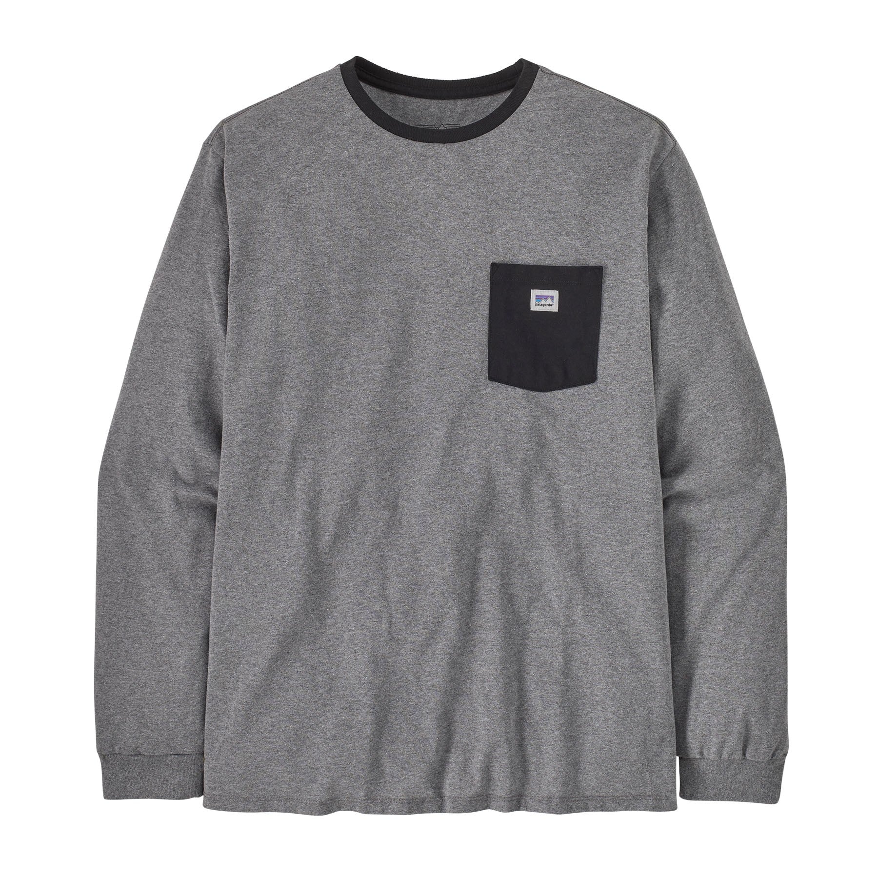 Long Sleeve Shop Sticker Pocket Responsibili-Tee - Gravel Heather