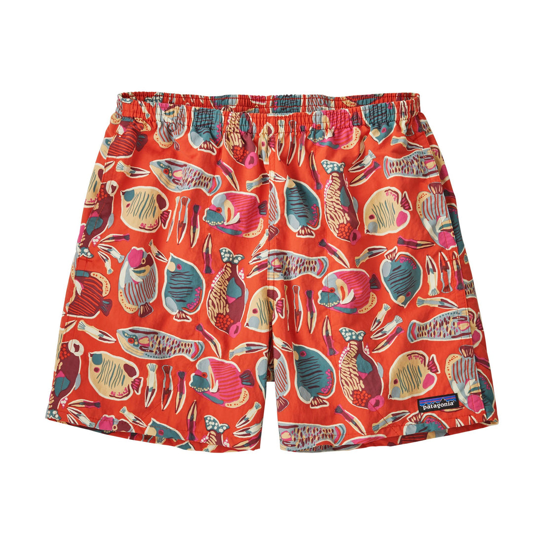 Baggies Shorts - 5 Inch Mens - Wrasse: Pollinator Orange