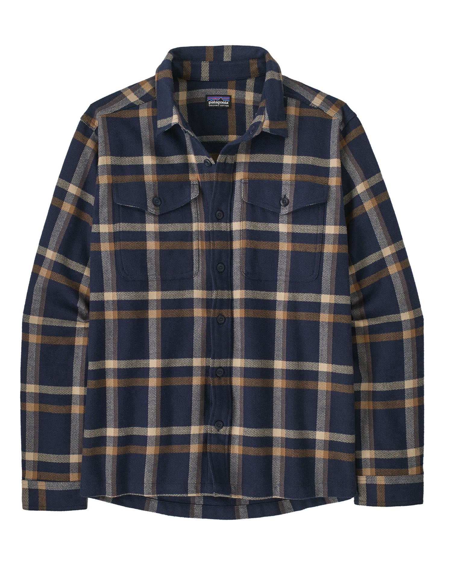 Fjord Flannel Shirt Mens - Crossing: New Navy
