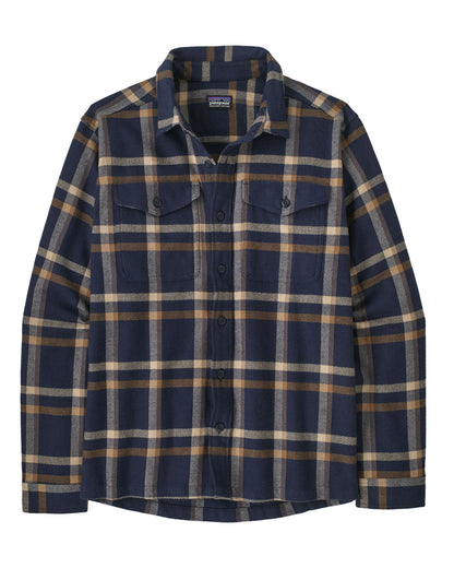 Fjord Flannel Shirt Mens - Crossing: New Navy