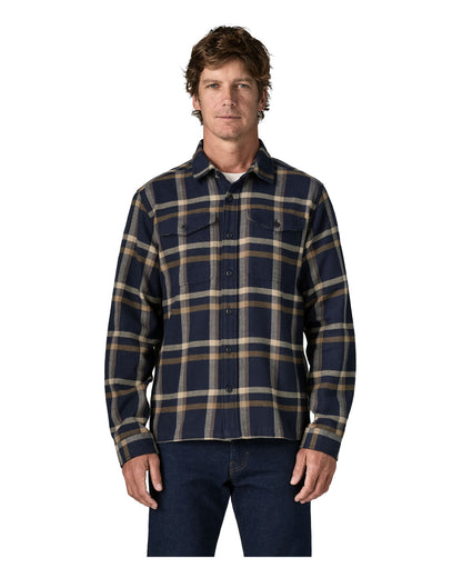Fjord Flannel Shirt Mens - Crossing: New Navy