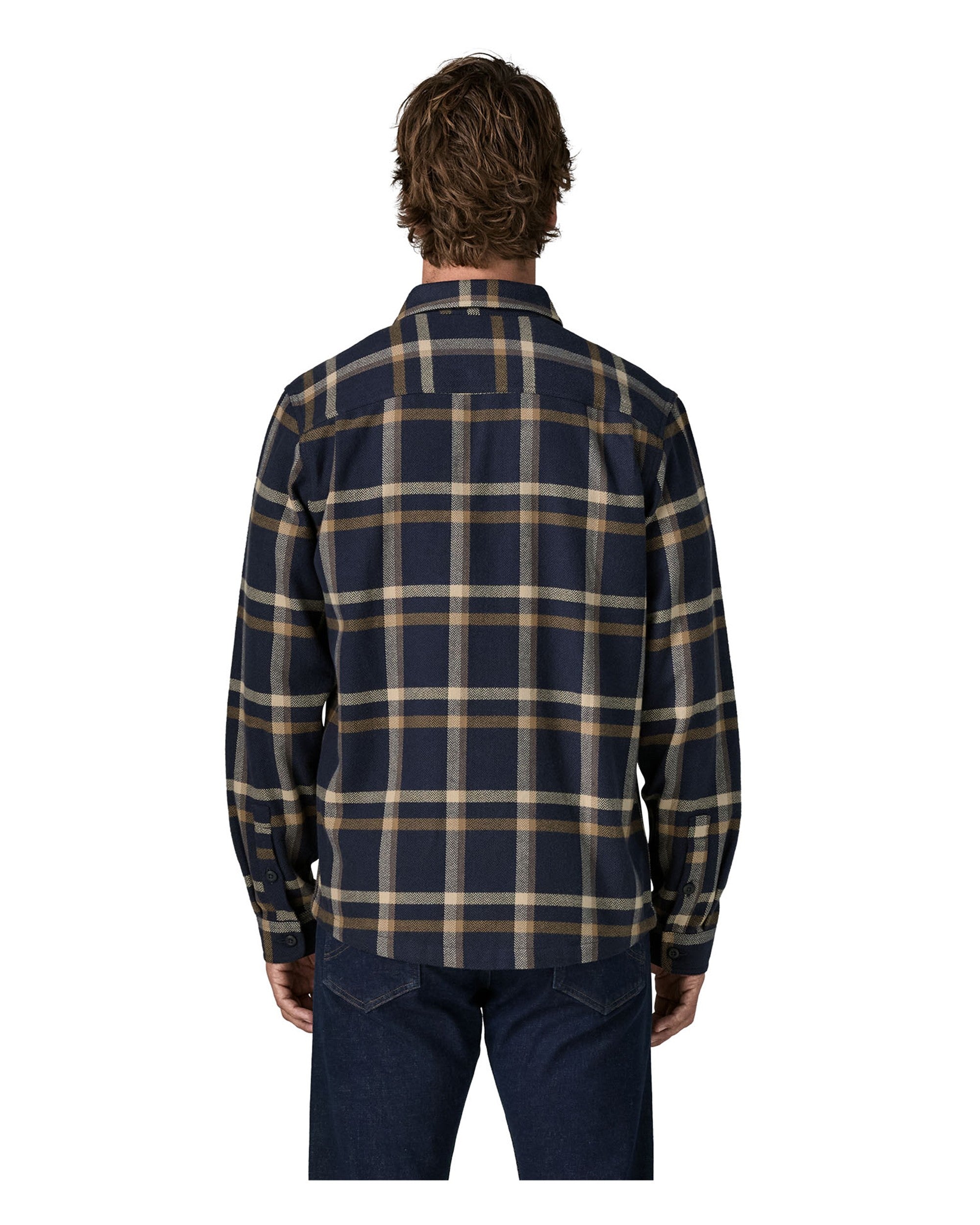 Fjord Flannel Shirt Mens - Crossing: New Navy