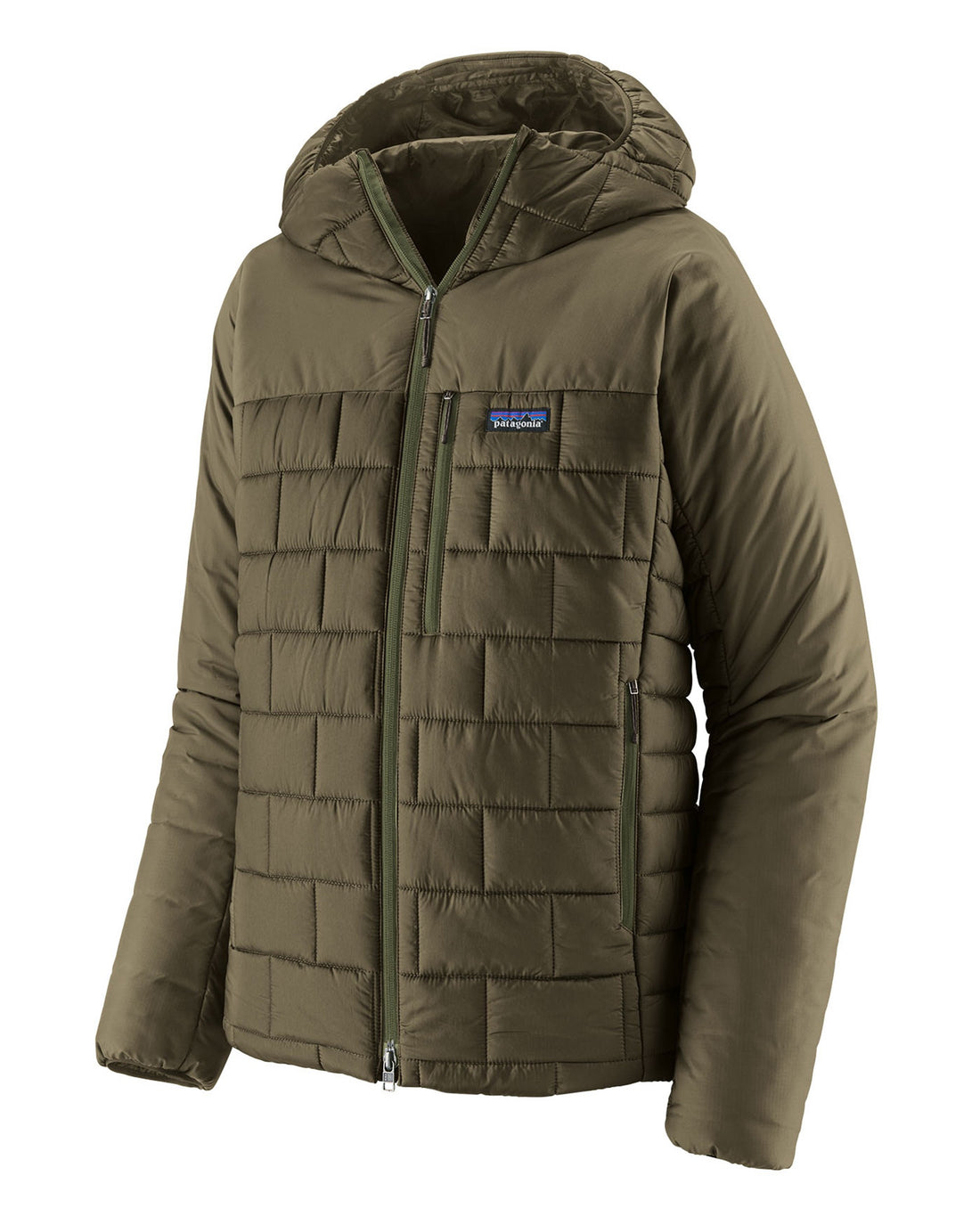 Hi-Loft Nano Puff Hoody Mens - Basin Green