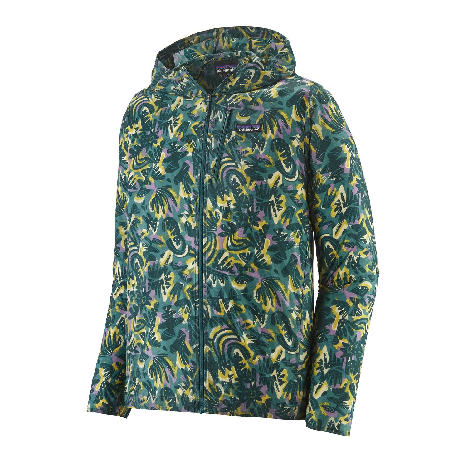 Houdini Jacket Mens - Wild Botanist: Wetland Blue