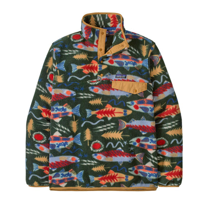 Lightweight Synchilla Snap-T Pullover Mens - Salmon Energy: Old Growth Green