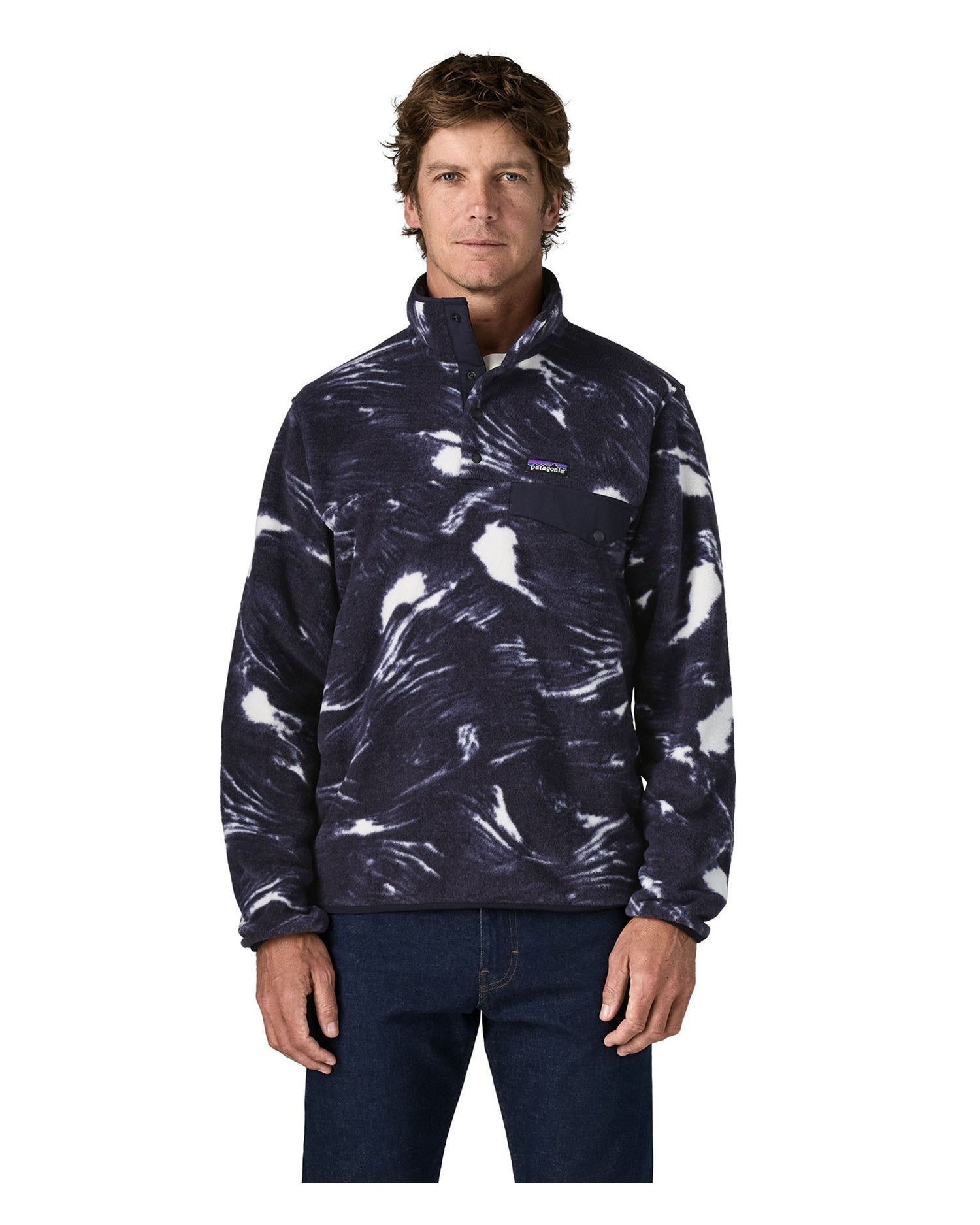 Lightweight Synchilla Snap-T Pullover Mens - Polar Breeze: Sunken Blue